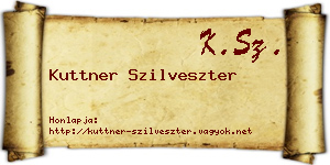 Kuttner Szilveszter névjegykártya