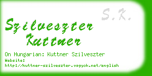 szilveszter kuttner business card